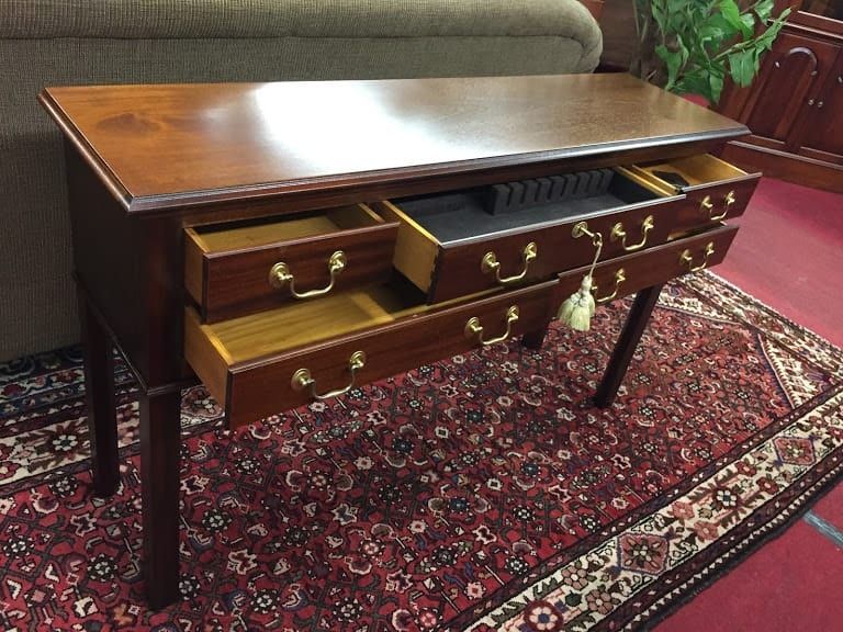 Madison Square Mahogany Sofa Table Credenza Intended For Square Console Tables (View 11 of 20)