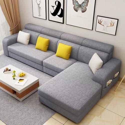 Mak Living Room Furniture – Dorce L Shaped Sofa Grey | Konga Online In L Shaped Console Tables (View 2 of 20)