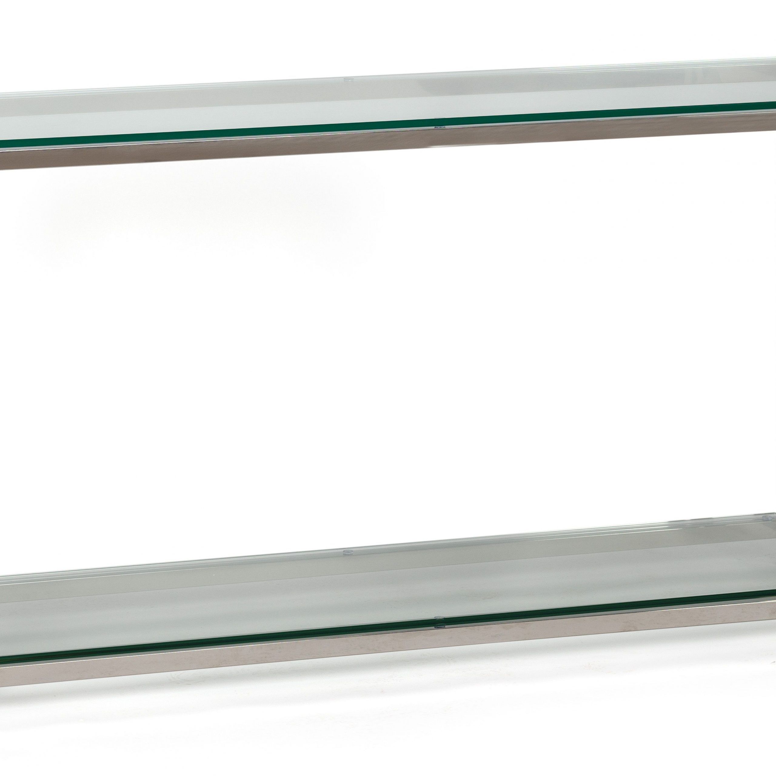 Manhattan Glass And Chrome Console Table | Neptune | Large Console Throughout Glass And Stainless Steel Console Tables (View 4 of 20)
