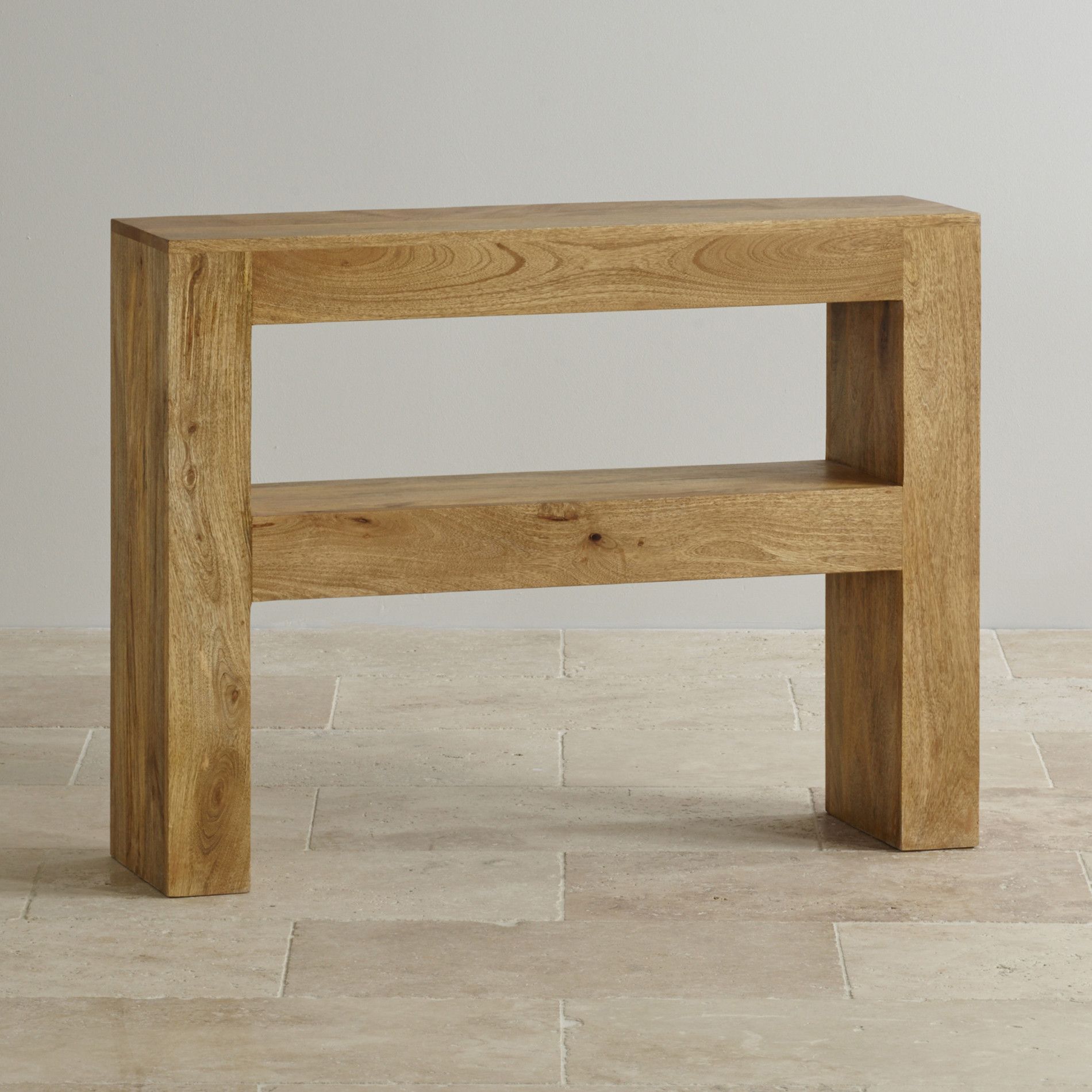 Mantis Light Console Table In Solid Mango | Oak Furniture Land Pertaining To Light Natural Drum Console Tables (View 5 of 20)