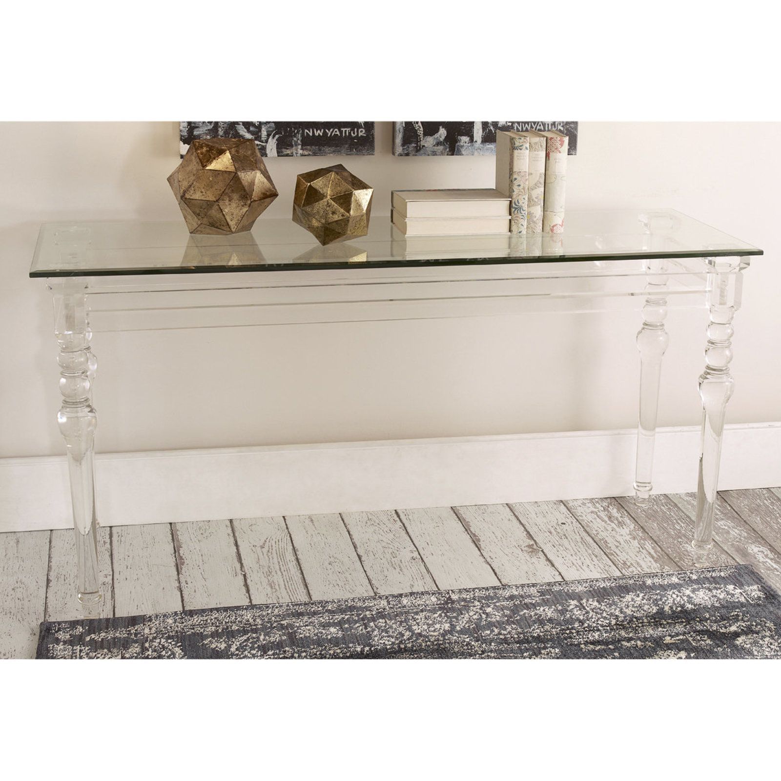 Marmont Modern Acrylic Console Table Clear | Acrylic Console Table Throughout Clear Acrylic Console Tables (View 12 of 20)