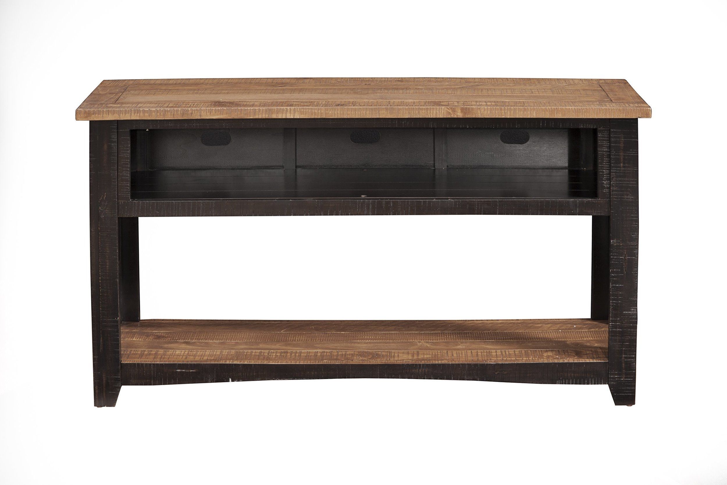 Martin Svensson Home 890145 Rustic Sofa Table, Antique Black And Honey With Natural And Black Console Tables (View 15 of 20)