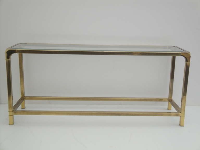 Mastercraft Antique Brass Console / Sofa Table At 1stdibs Intended For Antique Brass Round Console Tables (View 20 of 20)