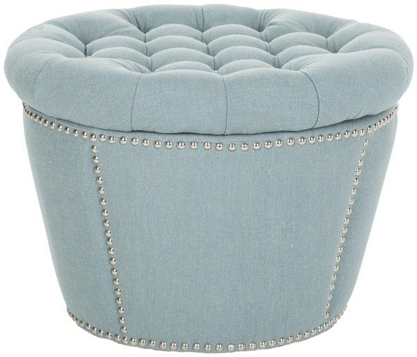 Mcr4637c Ottomans – Furnituresafavieh Within Blue Woven Viscose Square Pouf Ottomans (View 2 of 20)