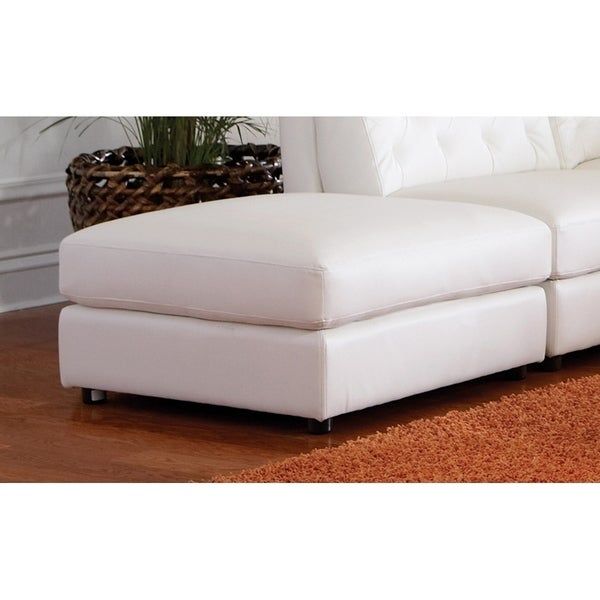 Mendon White Square Cocktail Storage Ottoman – Overstock – 28636413 For White Wool Square Pouf Ottomans (Gallery 19 of 20)