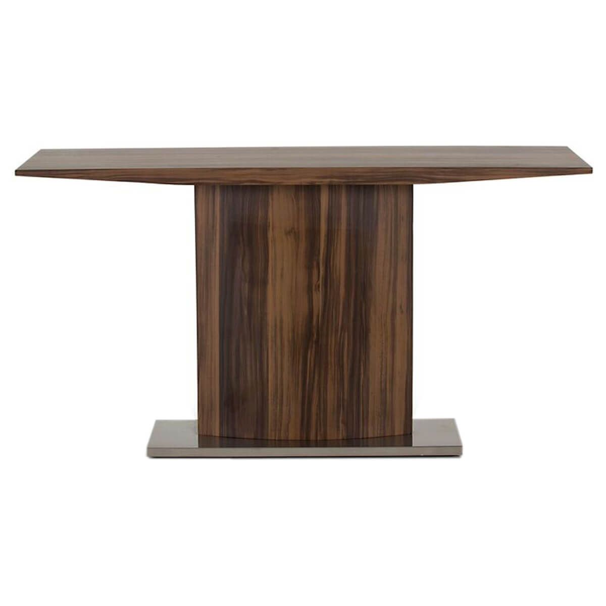 Messina Walnut Console Table & Stainless Steel | Free Delivery | Fads Intended For Walnut Console Tables (View 18 of 20)