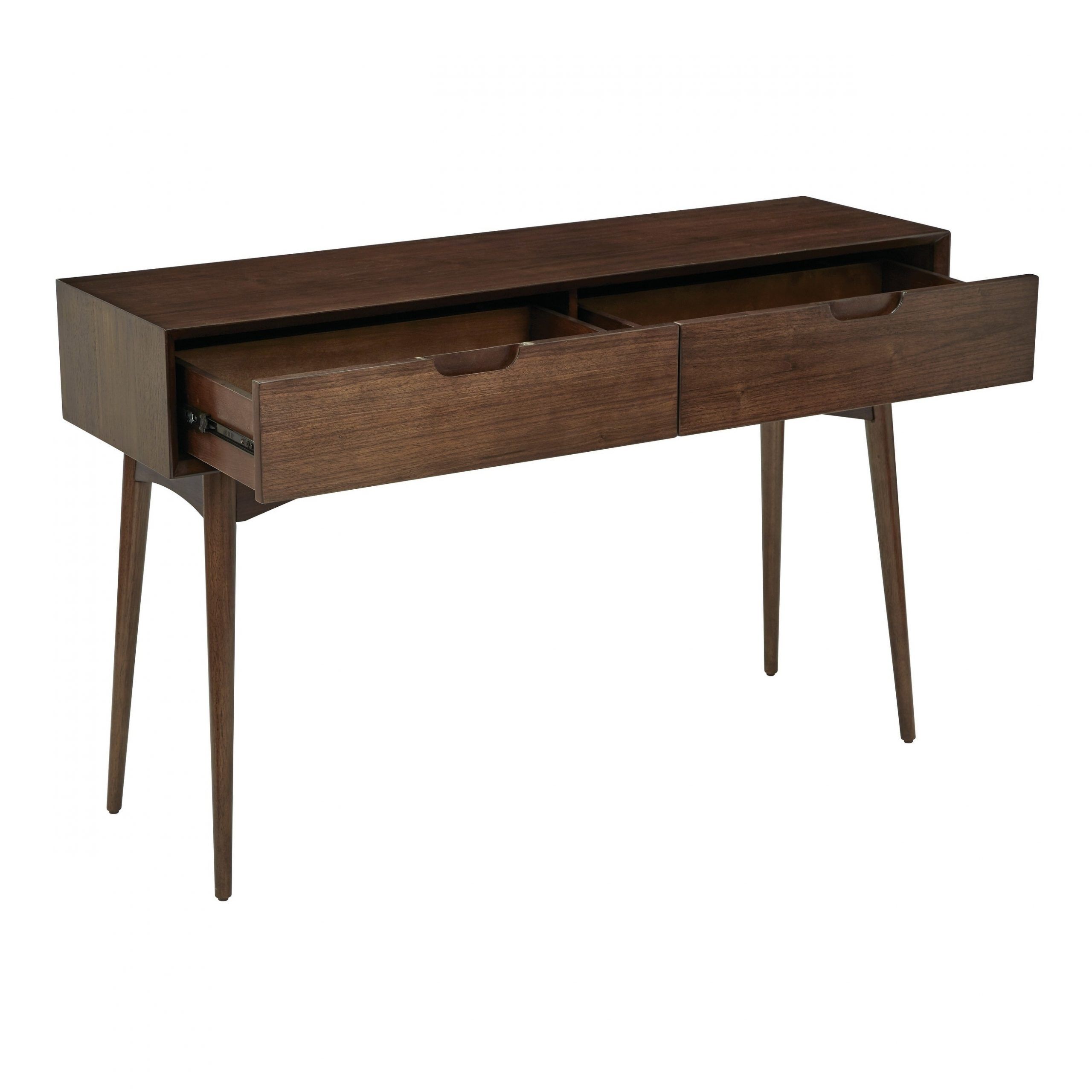 Mid Century Copenhagen Console Table In Walnut Finish Walnut Mid With Hand Finished Walnut Console Tables (View 12 of 20)