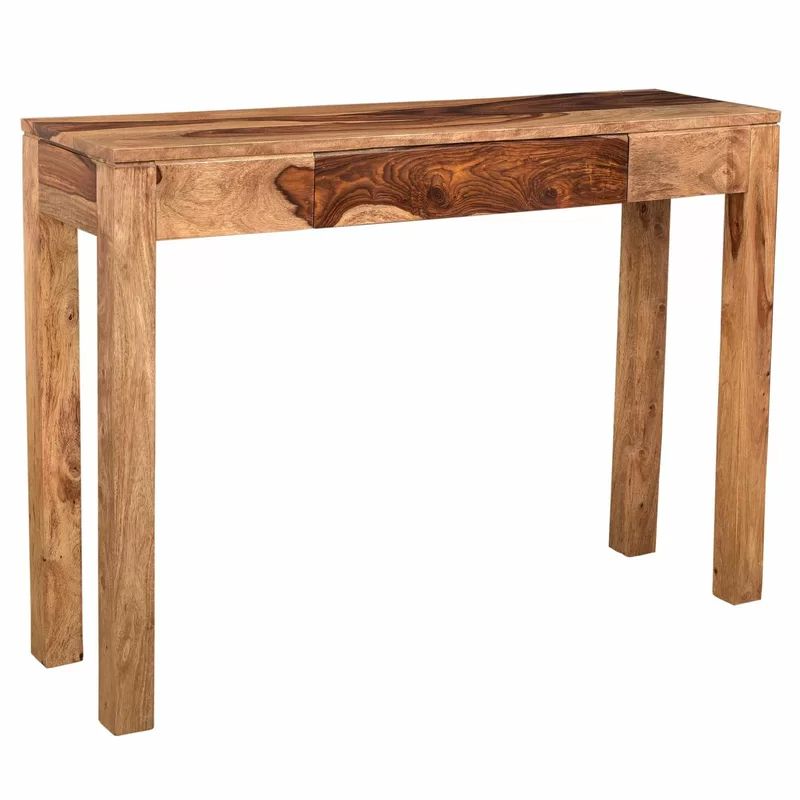 Millwood Pines Spurlock 42" Solid Wood Console Table & Reviews In Natural Wood Console Tables (View 5 of 20)