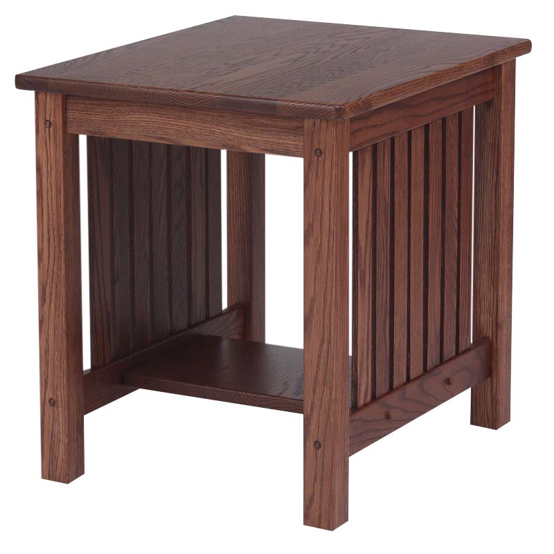 Mission Solid Oak End Table – 21" X 25" – The Oak Furniture Shop Inside Metal And Mission Oak Console Tables (View 18 of 20)