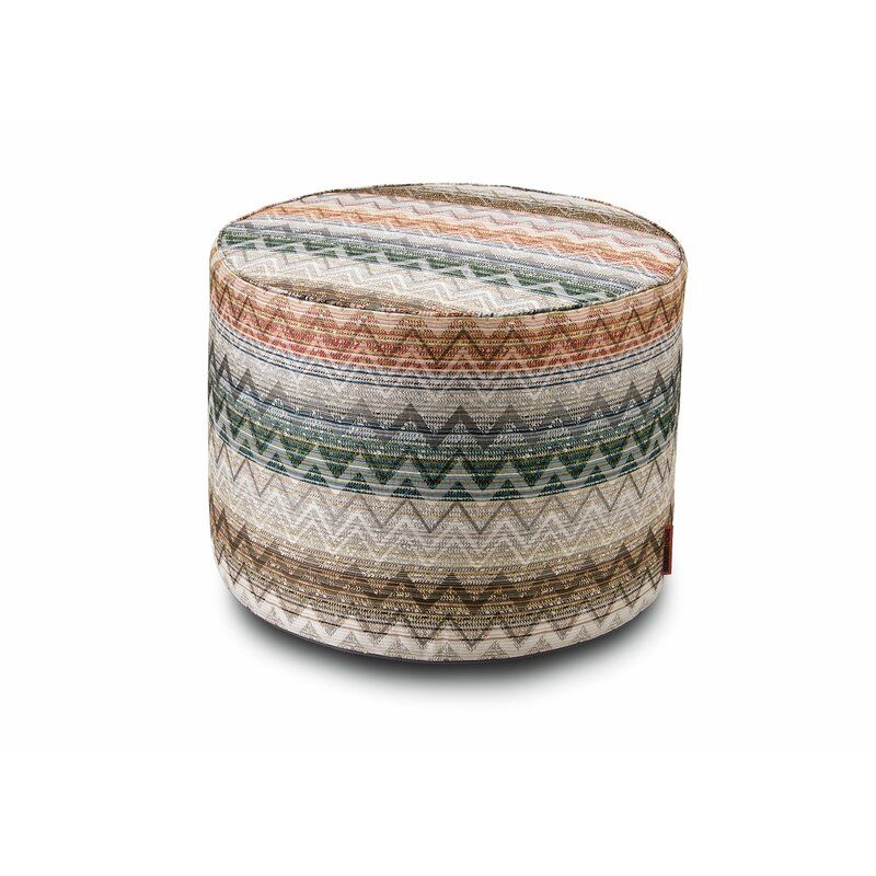 Missoni Home Yate Cylinder Pouf | Perigold Intended For Beige Trellis Cylinder Pouf Ottomans (View 5 of 20)