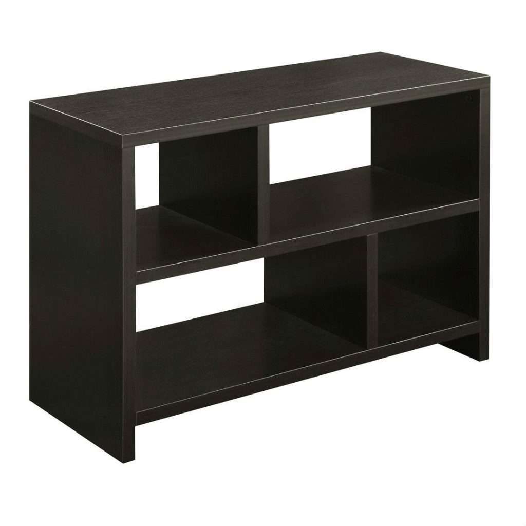 Modern 2 Shelf Bookcase Console Table In Espresso Wood Finish – Home For 2 Shelf Console Tables (View 16 of 20)