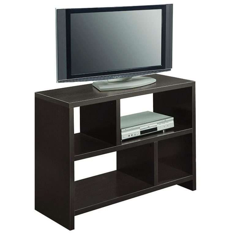 Modern 2 Shelf Bookcase Console Table In Espresso Wood Finish – Home Intended For 2 Shelf Console Tables (View 10 of 20)