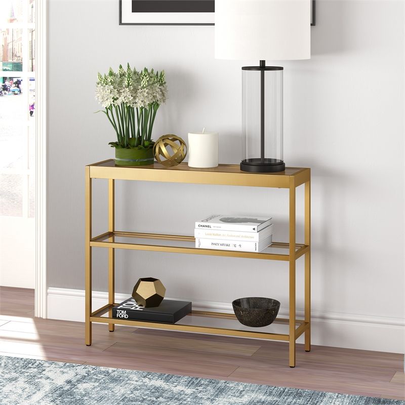 Modern Console Sofa Table, 3 Tier Open Shelf Entryway/hallway Table For Throughout Modern Console Tables (View 19 of 20)