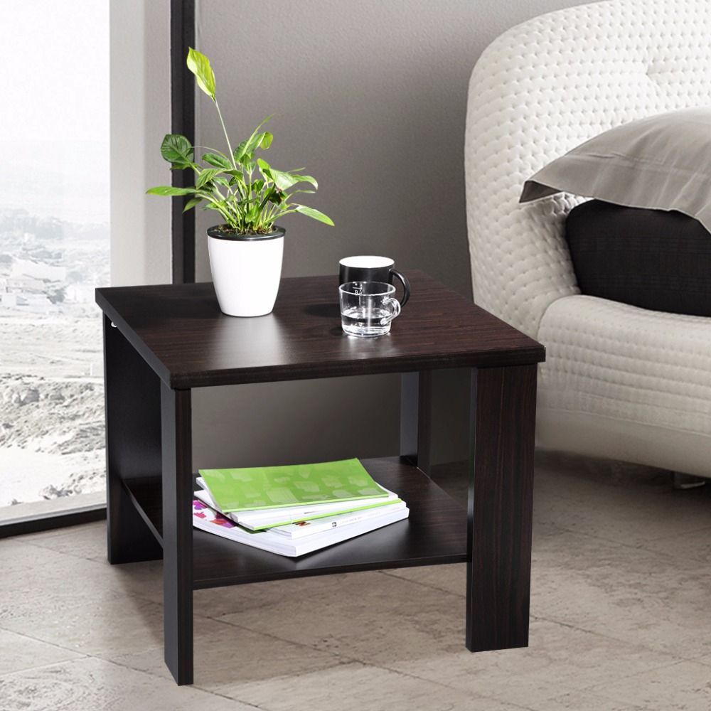 Modern Minimalist Square Coffee Tea Side Sofa End Table Night Stand Intended For Square Console Tables (View 2 of 20)