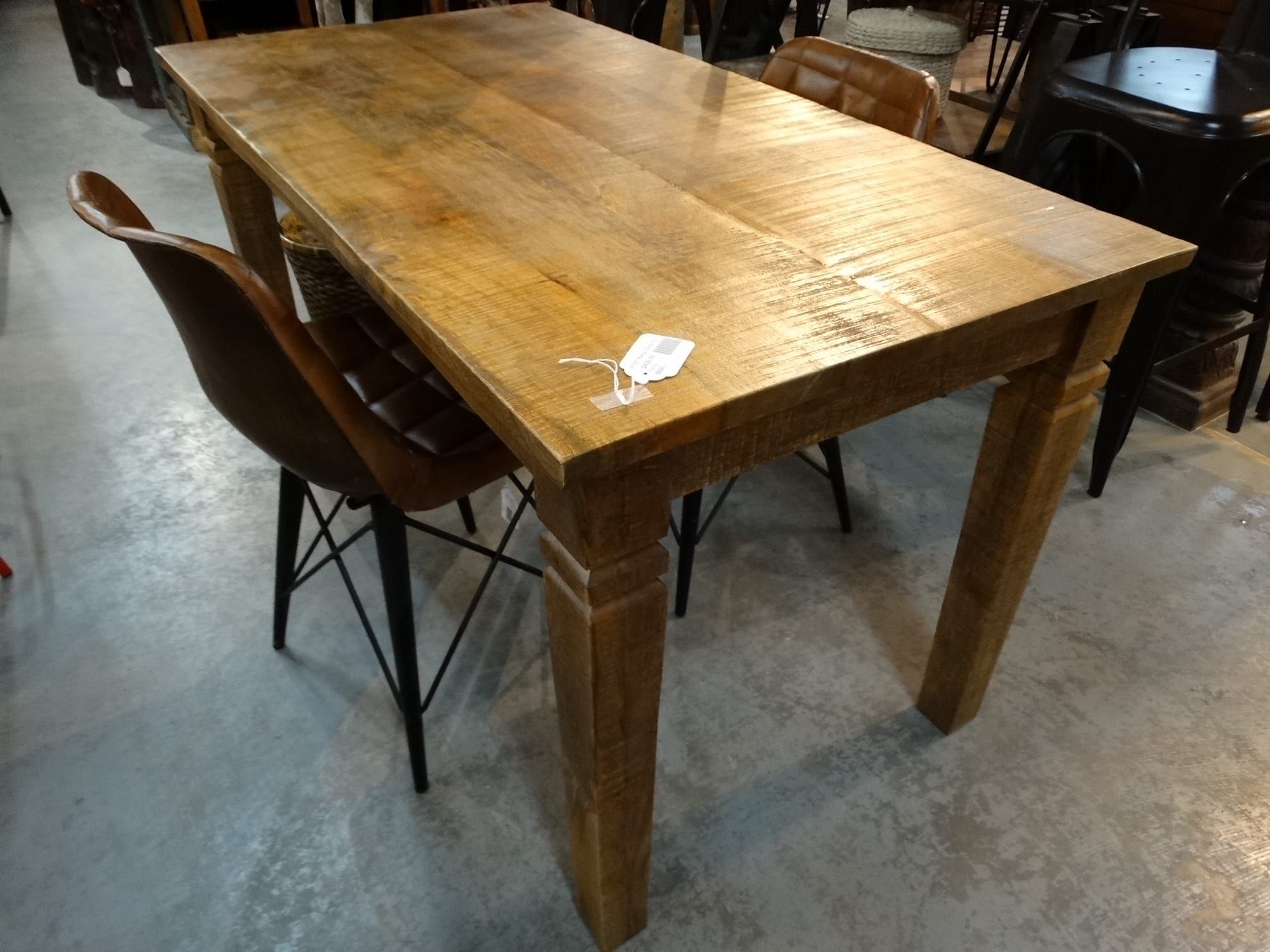 Modern Rustic Dining Table This Table Has A Natural Finish. For Natural Mango Wood Console Tables (Gallery 19 of 20)