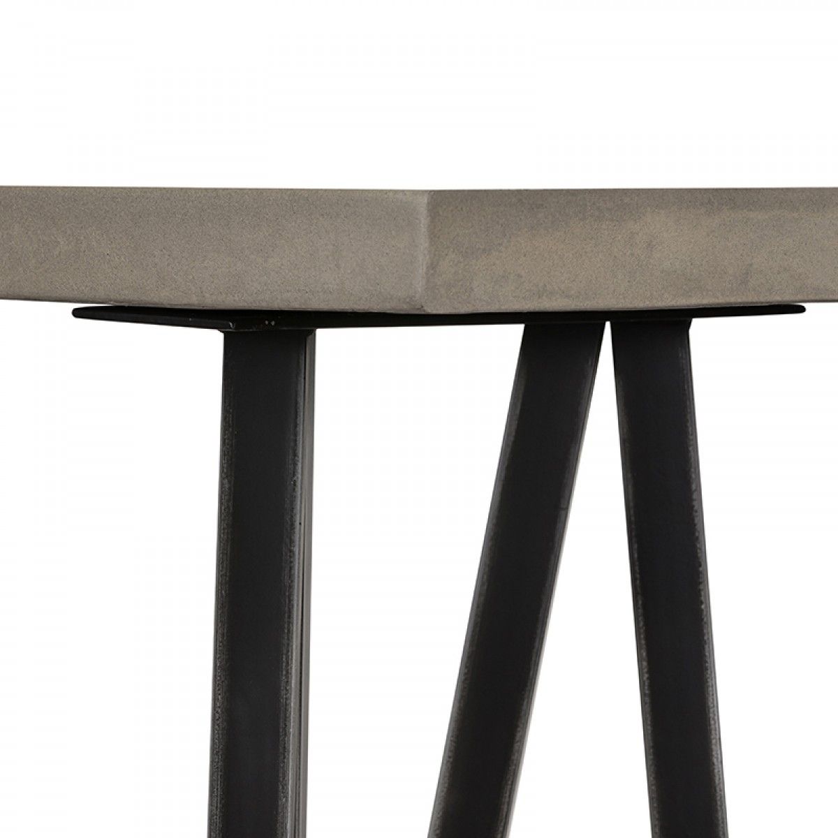Modrest Richmond Modern Concrete & Black Metal Console Table – Console Intended For Modern Concrete Console Tables (View 3 of 20)
