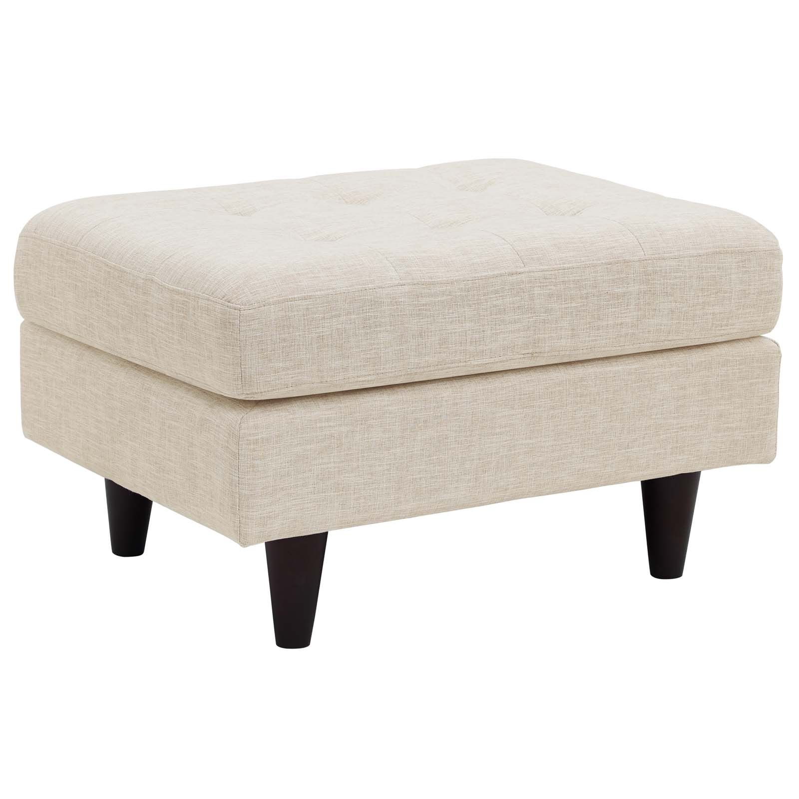 Modway Empress Upholstered Fabric Ottoman, Multiple Colors – Walmart With Multi Color Fabric Square Ottomans (View 12 of 20)
