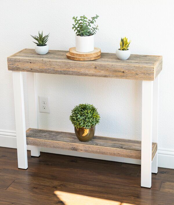 Moonya Solid Wood Console Table | Small Console Tables, Wood Console For Natural Wood Console Tables (View 7 of 20)