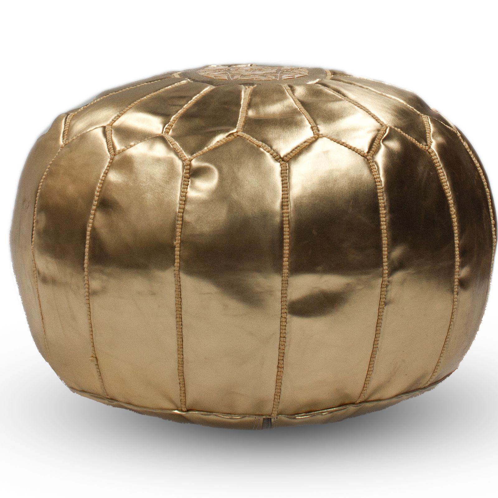 Moroccan Ottoman – Gold At Hayneedle For Gray Moroccan Inspired Pouf Ottomans (View 8 of 20)