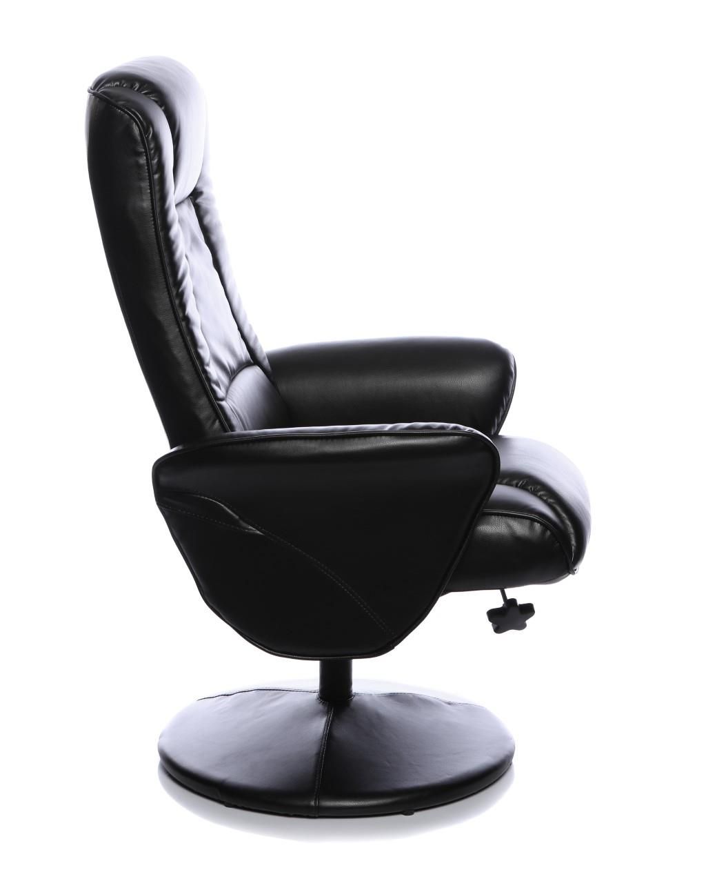 Naples Black Memory Foam Swivel Recliner Chair In Faux Leather With In Black Faux Leather Swivel Recliners (View 6 of 20)