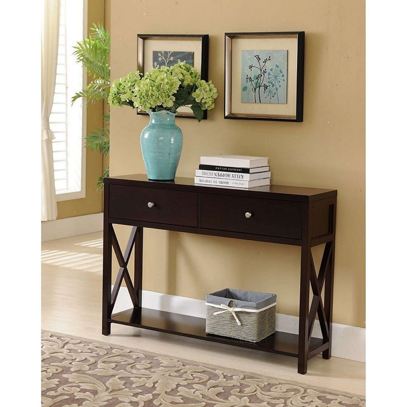 Narrow Console Table With Drawers Ideas Intended For Dark Brown Console Tables (View 8 of 20)
