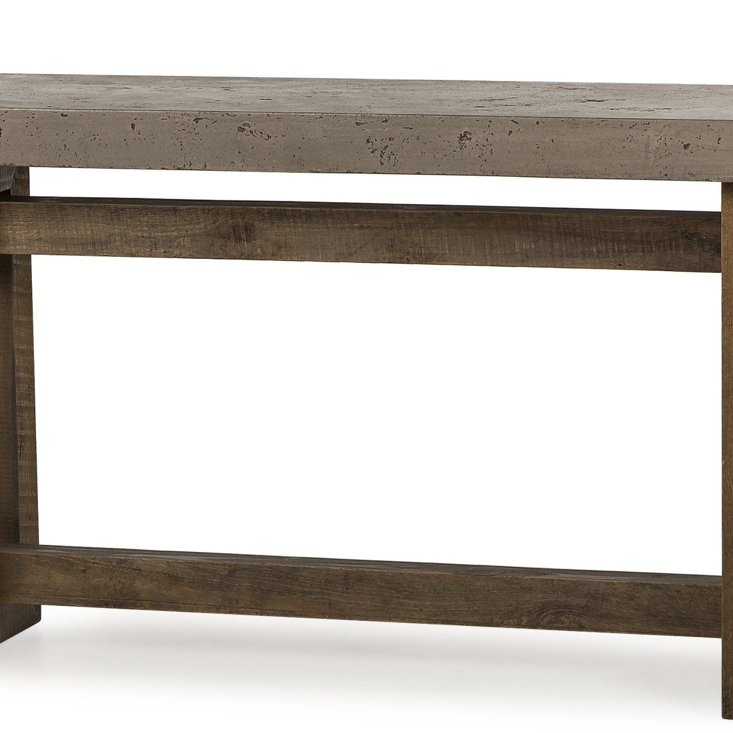 Natural Pine Wood Gives This Console Table A Rustic Vibe, Topped With A In Natural Seagrass Console Tables (View 11 of 20)