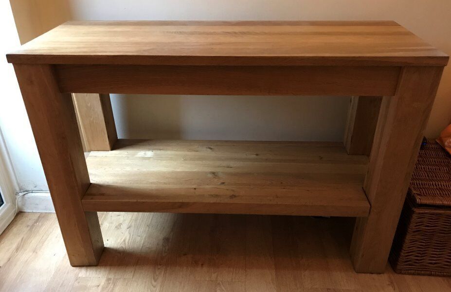 Natural Solid Oak Console Table | In Romford, London | Gumtree Throughout Natural Seagrass Console Tables (View 17 of 20)