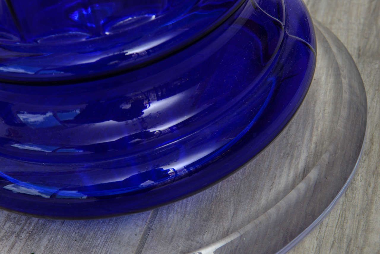 Neoclassical Lucite And Cobalt Blue Glass Console For Sale At 1stdibs For Cobalt Console Tables (View 17 of 20)