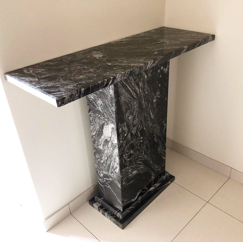 Nero Exotica Granite Console Table Wales – The Marble Warehouse With Regard To Marble Console Tables (View 18 of 20)