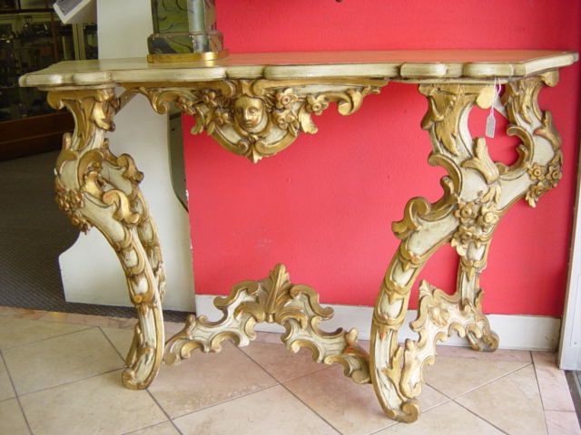 Newport Avenue Antiques: Vintage Spanish Baroque Console Table Inside Cream And Gold Console Tables (View 20 of 20)