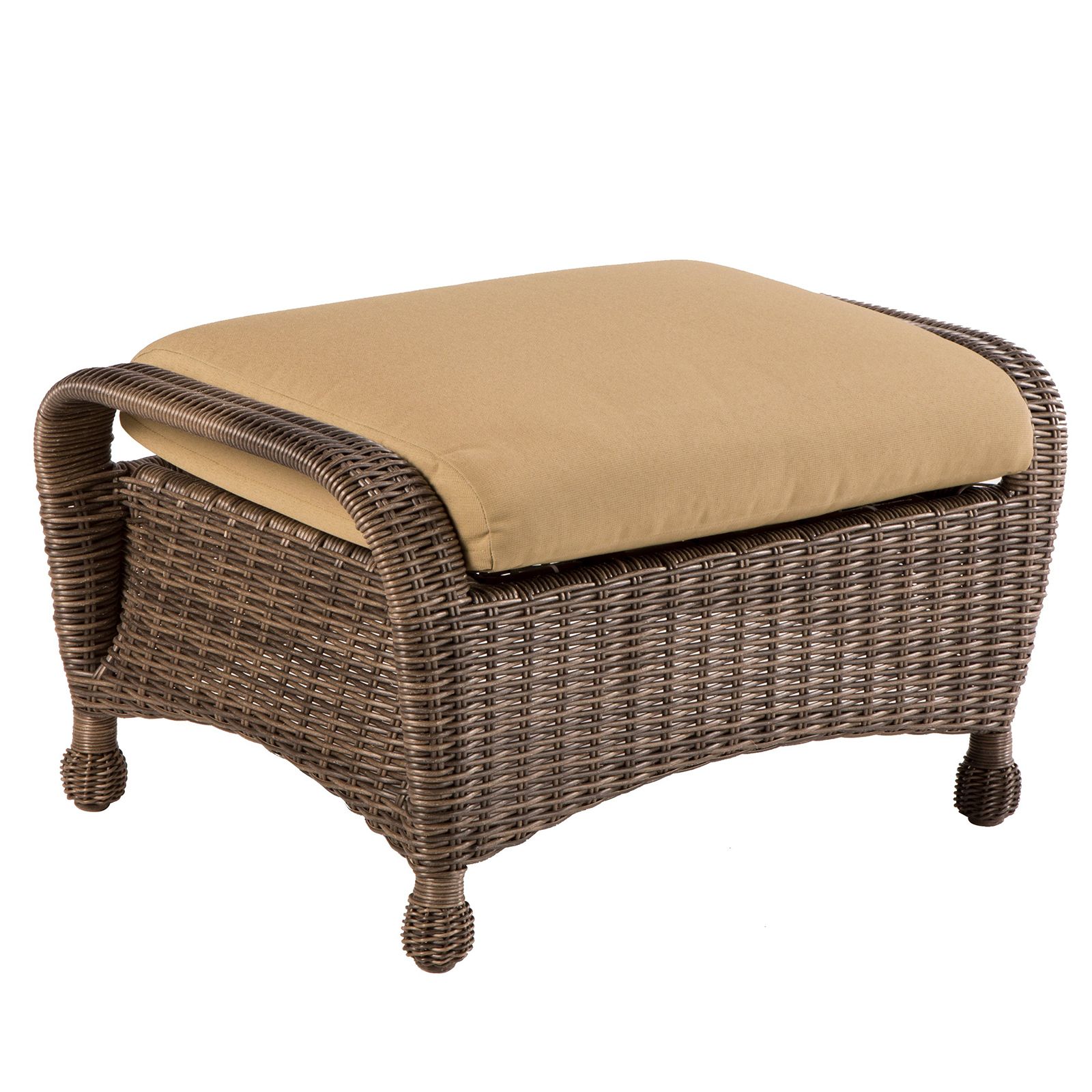 North Mowing All Weather Wicker Ottoman At Hayneedle With Woven Pouf Ottomans (View 1 of 20)