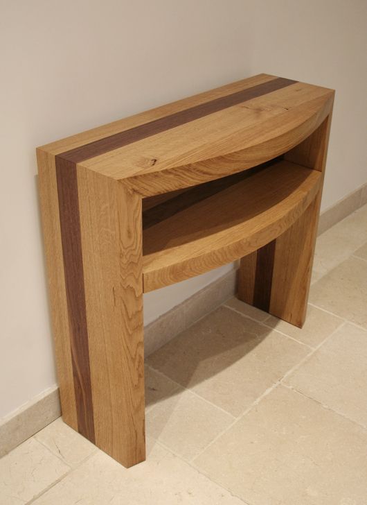 Oak And Black Walnut Console Table – Hugo Lamdin Furniture – Bespoke Inside Black And Oak Brown Console Tables (View 12 of 20)
