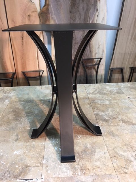 Ohiowoodlands End Table Base. Steel Accent Table Legs. Powder Coated In Metal Legs And Oak Top Round Console Tables (Gallery 19 of 20)