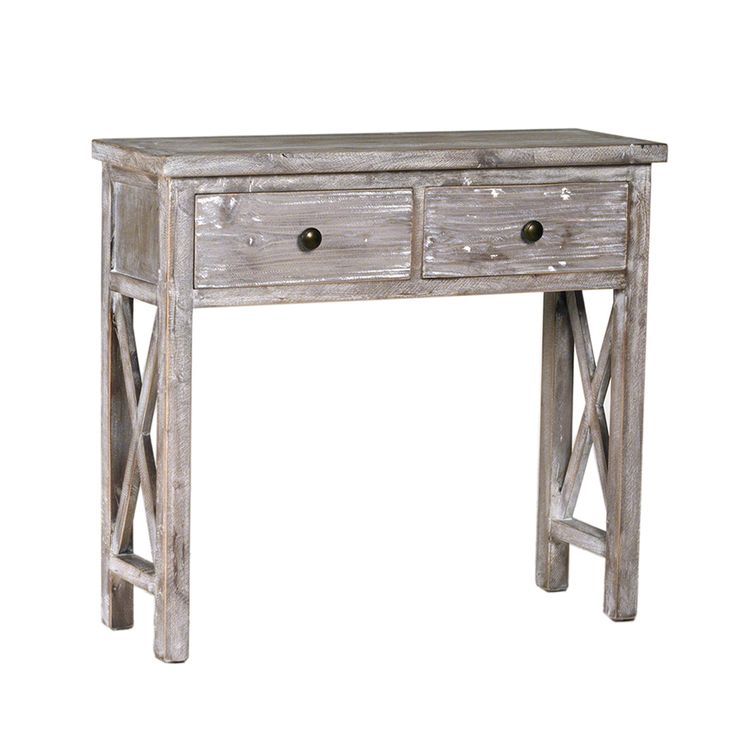 Old Wood Sofa Table With White Wash Finish (View 13 of 20)