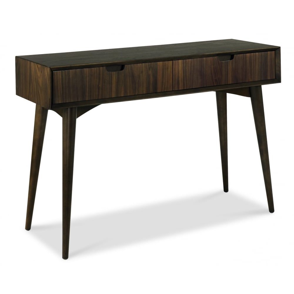 Oslo Walnut Console Table With Drawer – Living Room From Breeze With Regard To Hand Finished Walnut Console Tables (View 7 of 20)