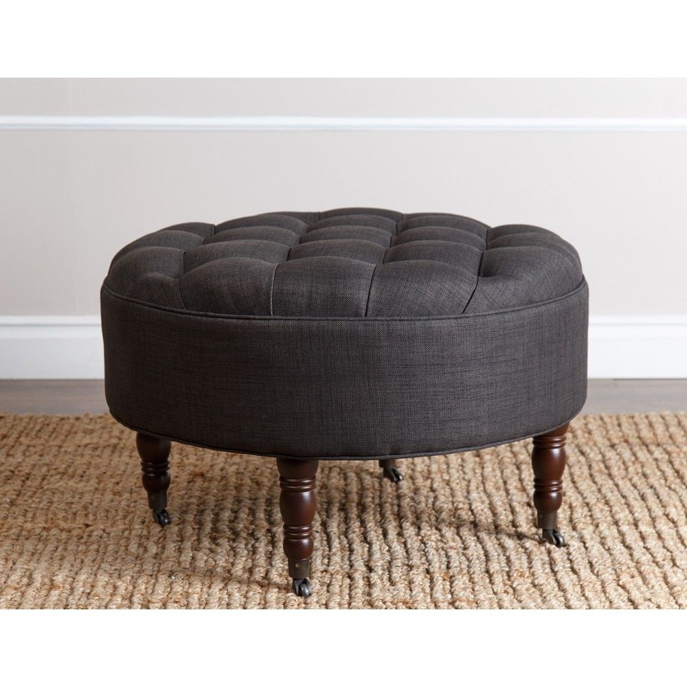 Our Best Living Room Furniture Deals | Fabric Tufted Ottoman, Tufted Intended For Light Gray Fabric Tufted Round Storage Ottomans (View 8 of 20)
