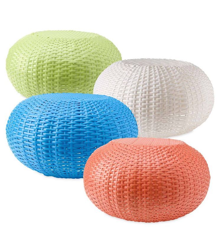 Our Tangier Wicker Outdoor Ottoman Pouf Will Transform Your Outdoor Throughout Woven Pouf Ottomans (Gallery 19 of 20)