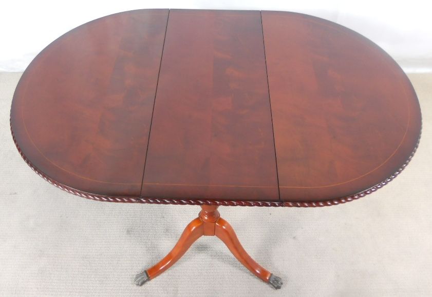 Oval Mahogany Dropleaf Dining Table To Seat Six – Sold Intended For Oval Corn Straw Rope Console Tables (View 9 of 20)