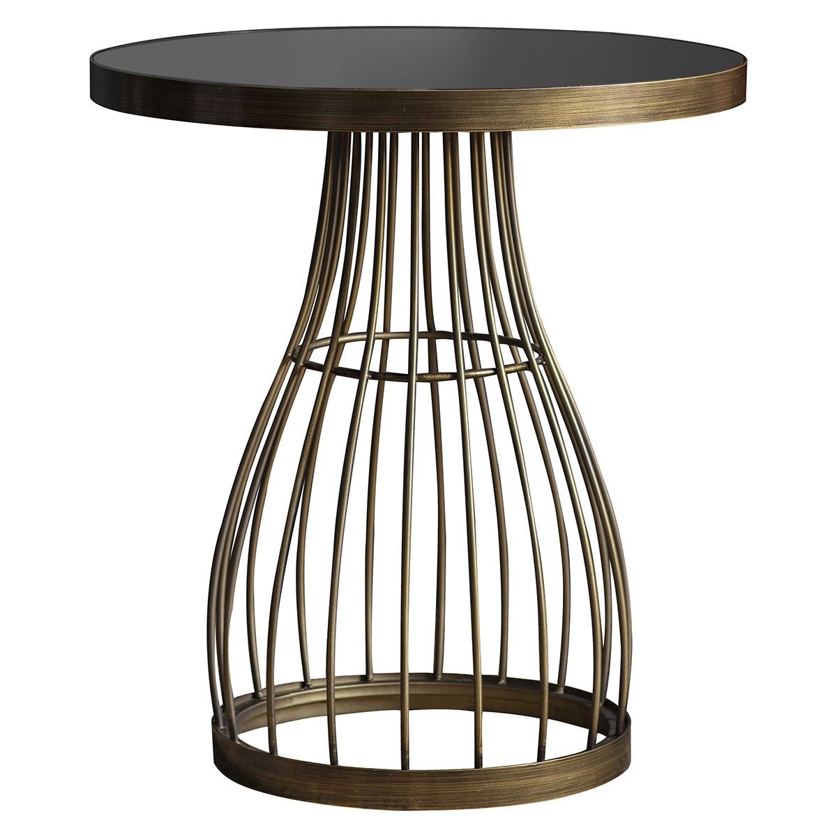Paddy Metal Round Side Table, Black / Antique Brass In Antique Brass Round Console Tables (Gallery 19 of 20)