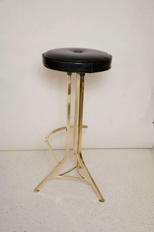 Pair Of Vintage Modernist Brass Bar Stoolsseng Chicago At 1stdibs With Espresso Antique Brass Stools (View 6 of 20)