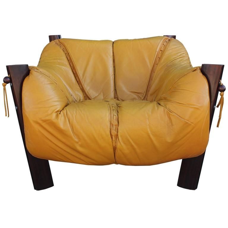 Percival Lafer Brazilian Mustard Yellow Lounge Chair With Ottoman At In Mustard Yellow Modern Ottomans (View 10 of 20)