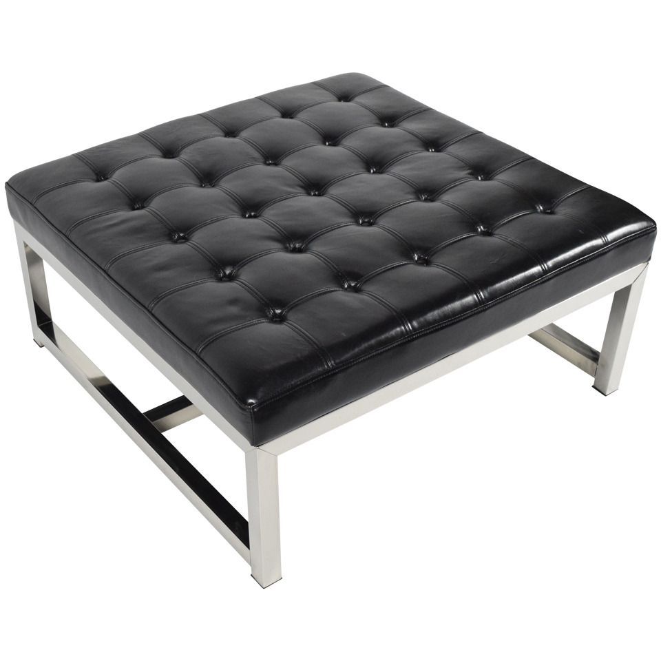 Pin On Furniture With Regard To Black Leather Foot Stools (View 6 of 20)