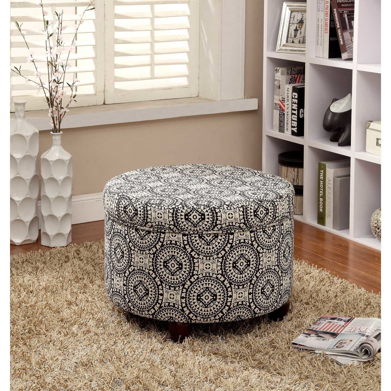 Pin On Stuff With Round Black Tasseled Ottomans (View 13 of 20)