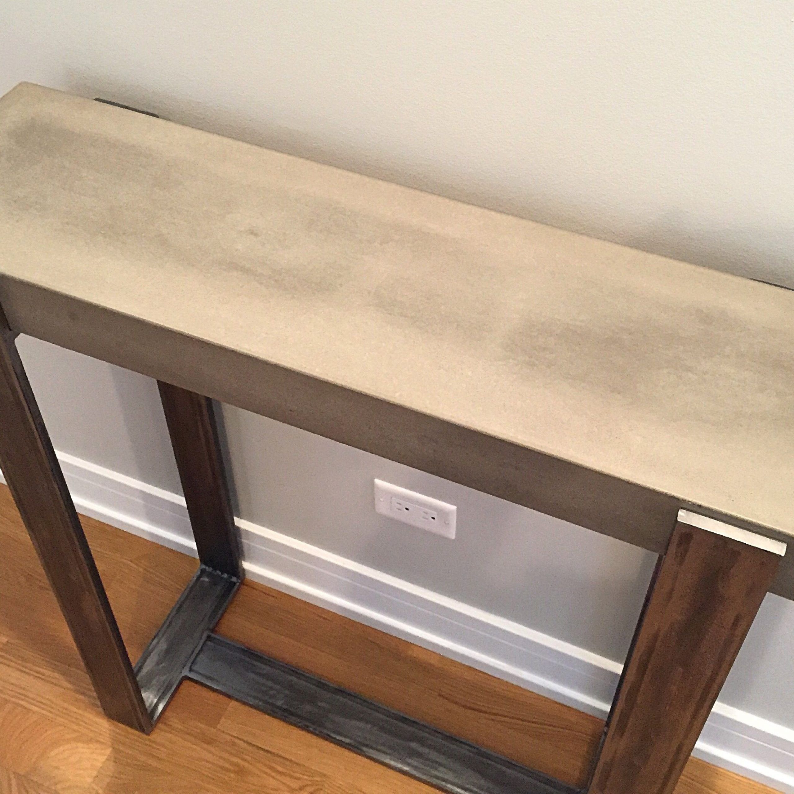 Pingreen Stone Artisans On Concrete Console Table With Steel Base In Modern Concrete Console Tables (View 6 of 20)