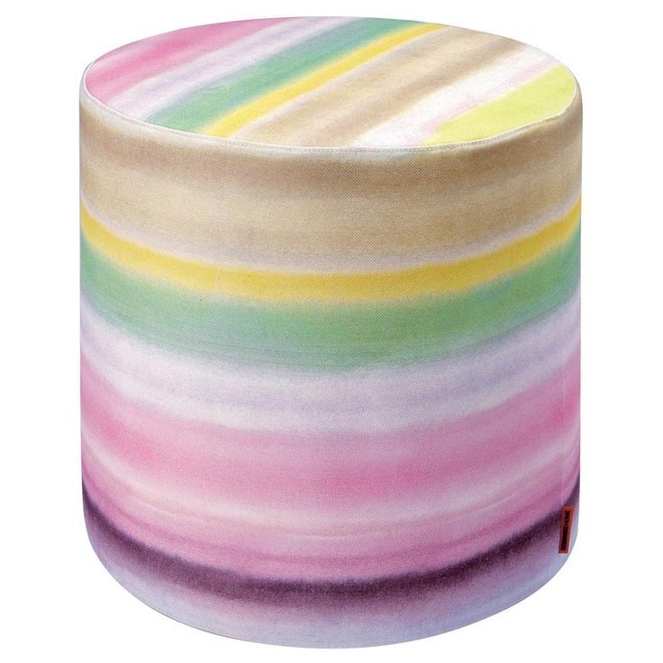 Pinmiranda Murphy On Decorations For Home For Sure | Pouf, Missoni For Blue And Beige Ombre Cylinder Pouf Ottomans (View 8 of 20)