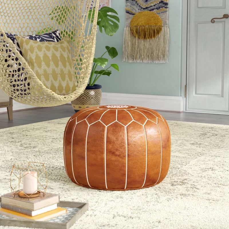 Poufs You'll Love In 2019 | Wayfair | Moroccan Leather Pouf, Leather With Regard To Brown Moroccan Inspired Pouf Ottomans (Gallery 20 of 20)