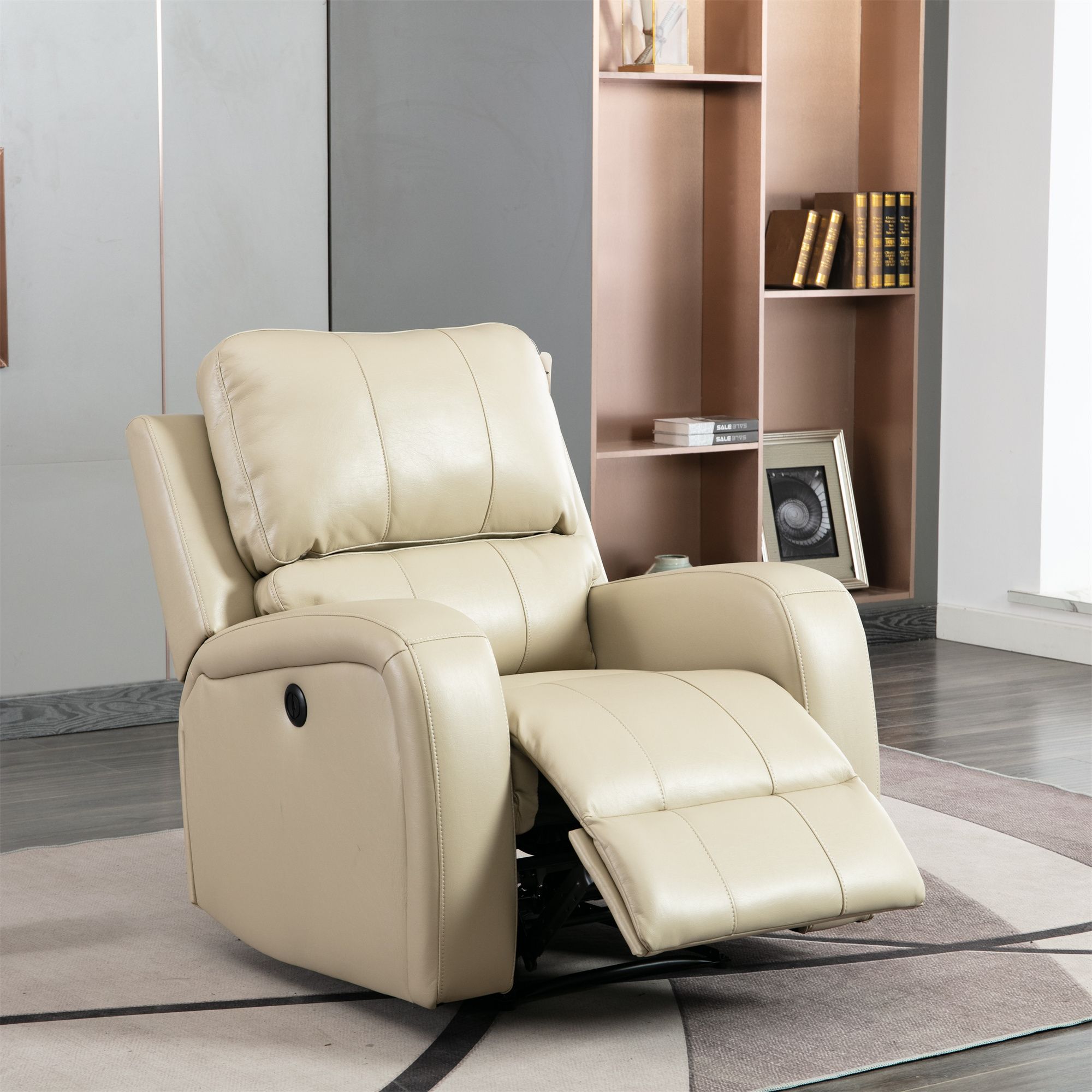 Power Lift Chair Electric Recliner Sofa For Elderly,comfortable Air With Regard To Black Faux Leather Usb Charging Ottomans (View 7 of 20)