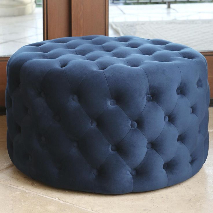 Product Main Image 0 | Velvet Ottoman, Round Tufted Ottoman, Tufted Ottoman Regarding Cream Fabric Tufted Oval Ottomans (View 11 of 20)