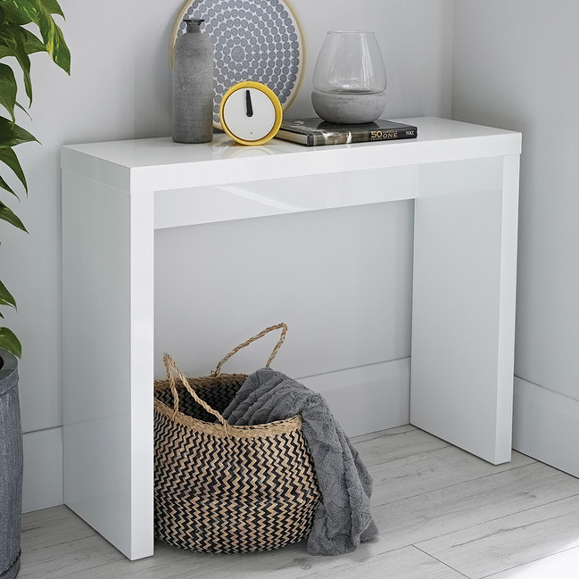 Puro White Console Table | White Console Table | Modern Console Table With Regard To Modern Console Tables (View 11 of 20)