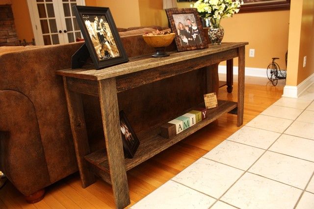 Reclaimed Oak Sofa Table – Rustic – Console Tables – Atlanta  What Regarding Rustic Oak And Black Console Tables (View 18 of 20)